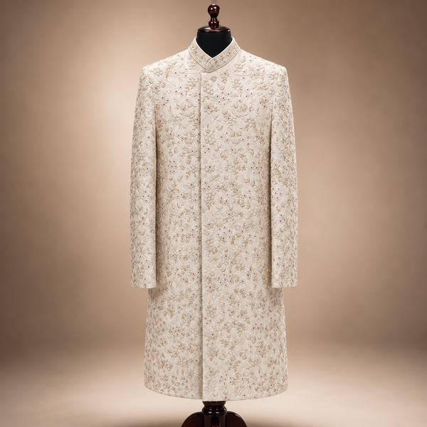 Ivory Blossom Royale Embroidered Sherwani