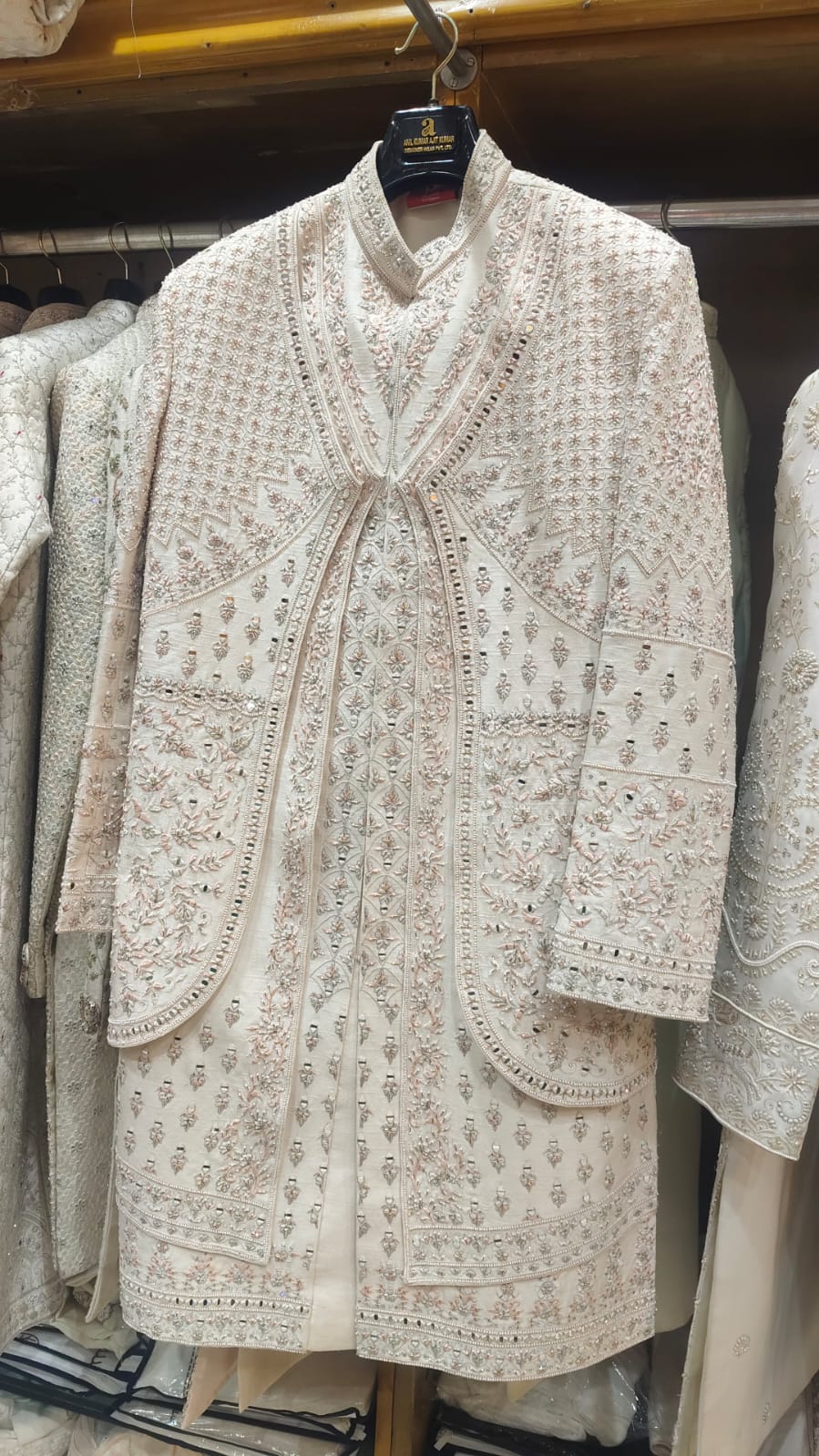 Ivory Blush Heritage Embroidered Sherwani