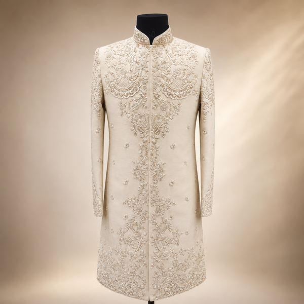 Ivory Heritage Bird Embroidered Sherwani