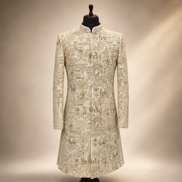 Ivory Royal Palace Heritage Sherwani