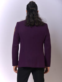 Royal Purple Tiger Motif Bandh Gala view 3