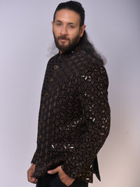 Geometric Mirror Embellished Bandh Gala view 2